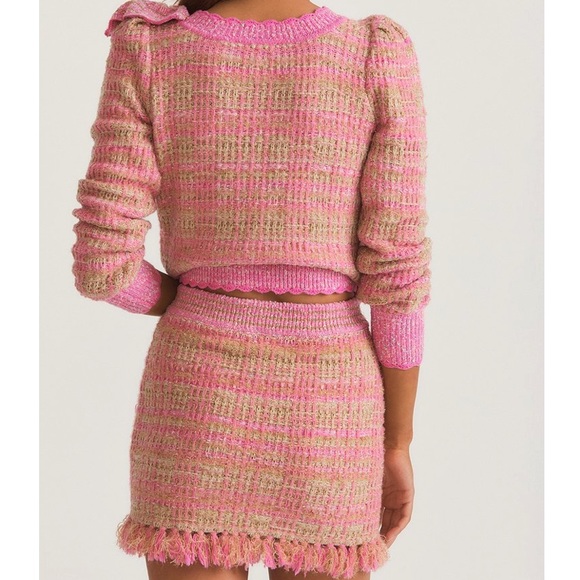 🆕LoveShackFancy Tweed Chantria Crop Cardigan & Balsam Mini Skirt Set DEAD-STOCK - Picture 7 of 13